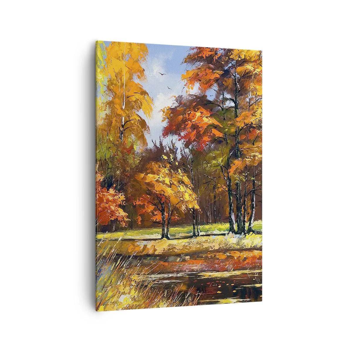 Vászonkép - Tájkép aranyban és bronzban - 70x100 cm