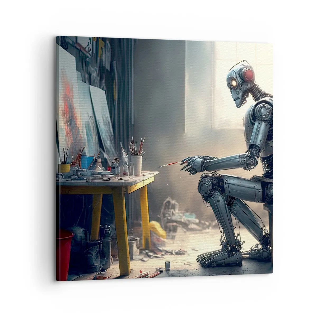 Vászonkép - Az alkotás aktusa - 60x60 cm