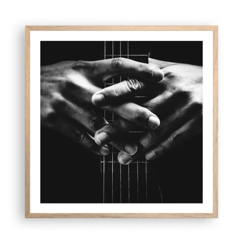 Poszter világos tölgy keretben - Művész imája - 60x60 cm