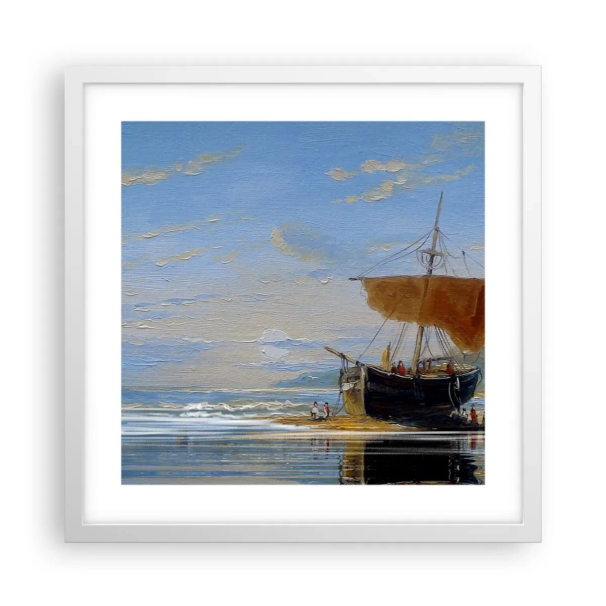 Poszter fekete keretben - Víz, föld, levegő - 40x40 cm