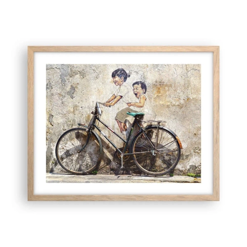 Poszter világos tölgy keretben - Igaz, vagy hamis? - 50x40 cm