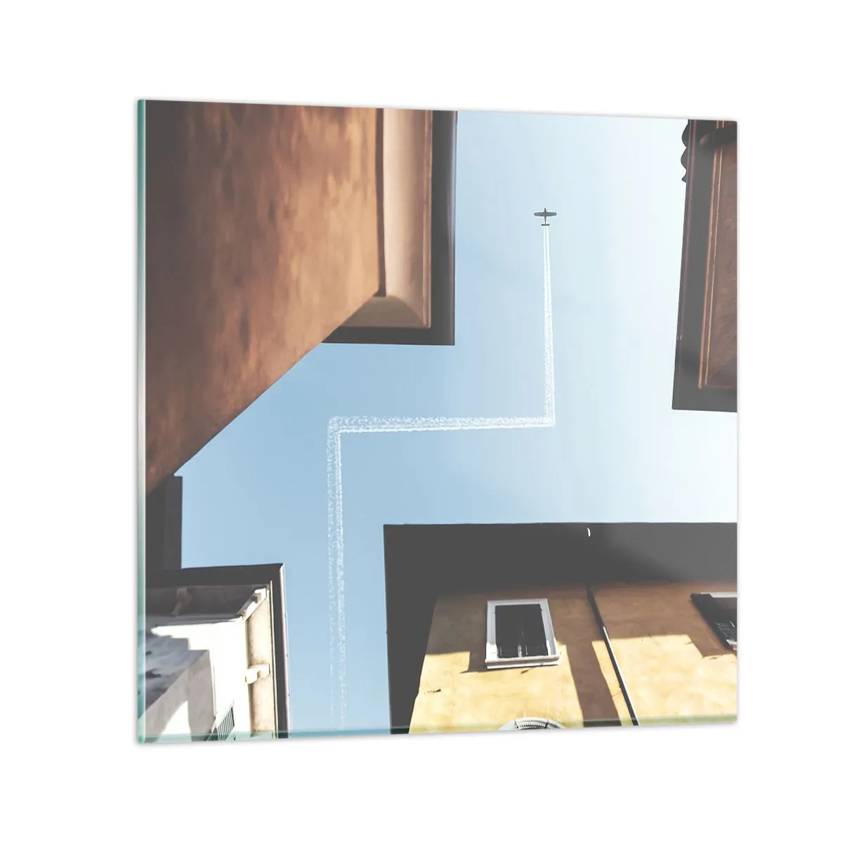 Üveg kép - A városi labirintus felett - 70x70 cm