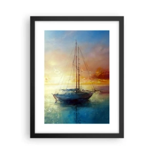 Poszter fehér keretben - Egy arany öbölben - 30x40 cm