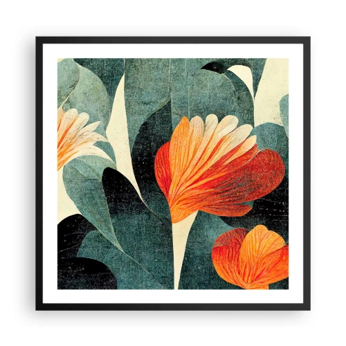 Poszter fehér keretben - A trópusok forrósága és a zöldellő hűvösség - 60x60 cm