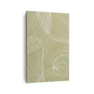 Vászonkép - Bonyolult absztrakció fehérben - 80x120 cm