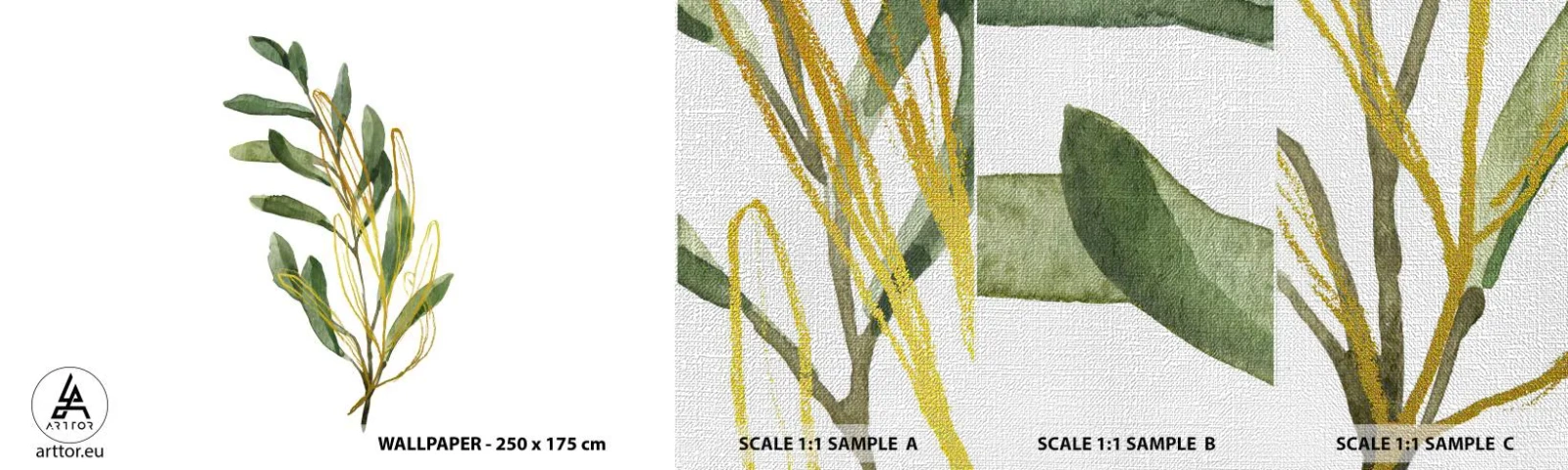 Fotótapéta Minta Premium Canvas - Minden, ami jó - Levelek, Olajbogyó, Növény - 100x30 cm