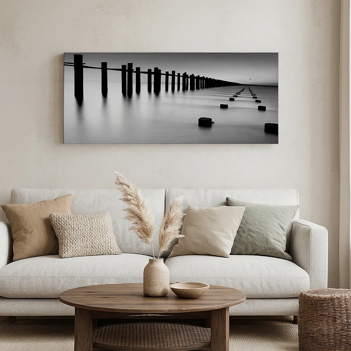 Vászonkép - Szürke távolság a ködben - 30x30 cm