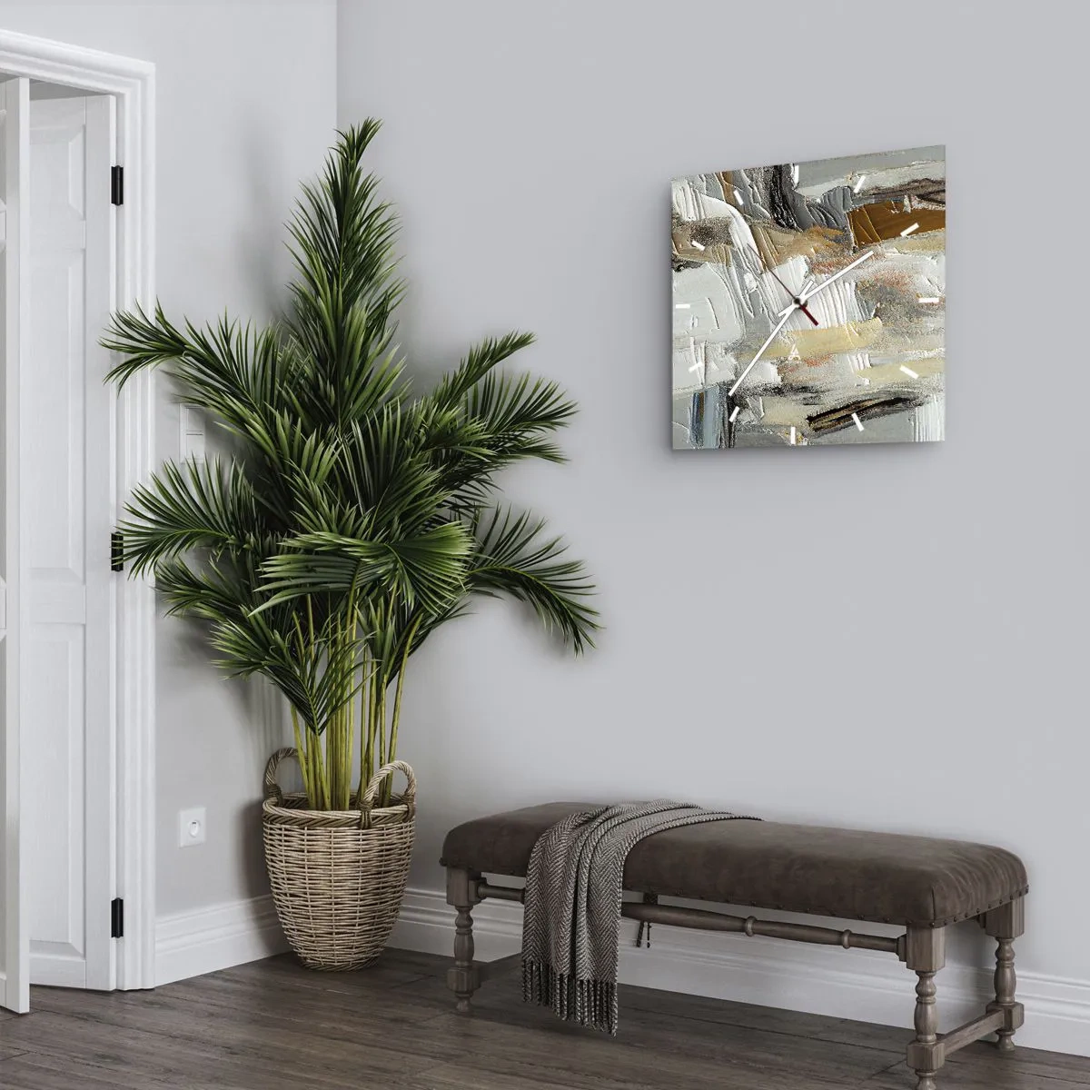 Falióra, Óra - Színes rétegződés - 30x30 cm