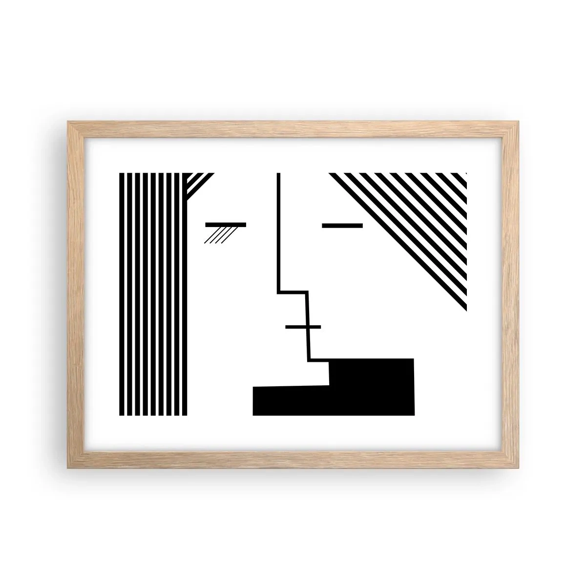 Poszter világos tölgy keretben - Egyszerűen egy csók - 40x30 cm