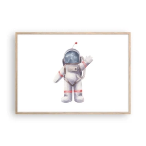 Poszter világos tölgy keretben - Akkor szia! - 100x70 cm