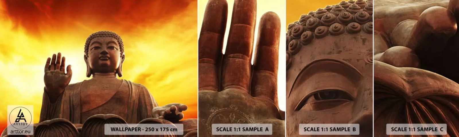 Fotótapéta Minta Standard Eco - A világ békéje - Buddha, Vallás, Darab - 100x30 cm