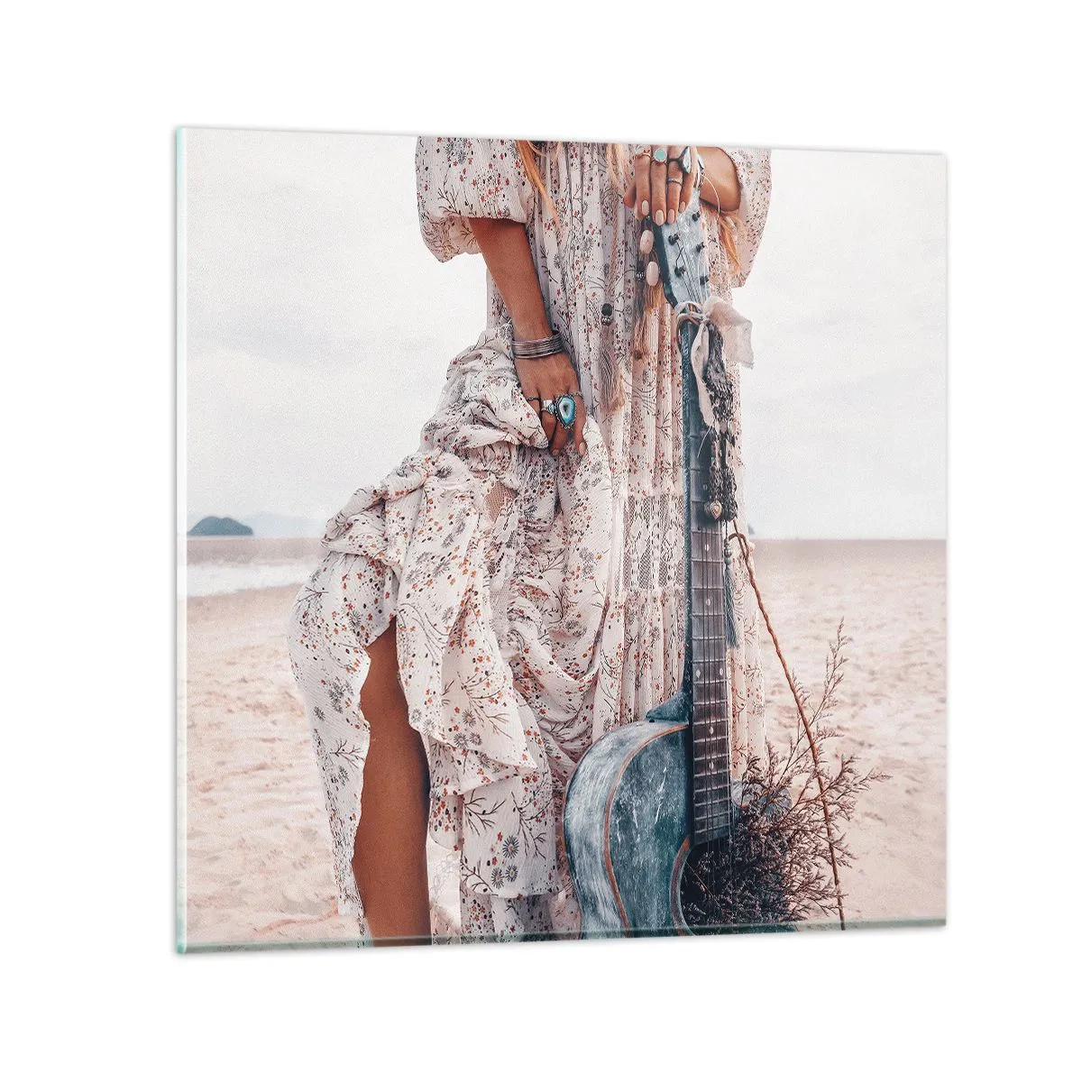 Üveg kép - Hippik az úton - 60x60 cm