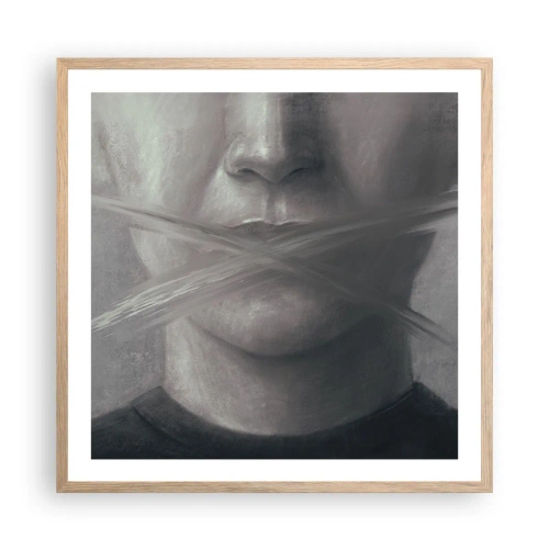 Poszter világos tölgy keretben - Szó nélkül - 60x60 cm