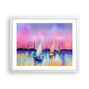 Poszter fekete keretben - Irány: széles vizek - 50x40 cm