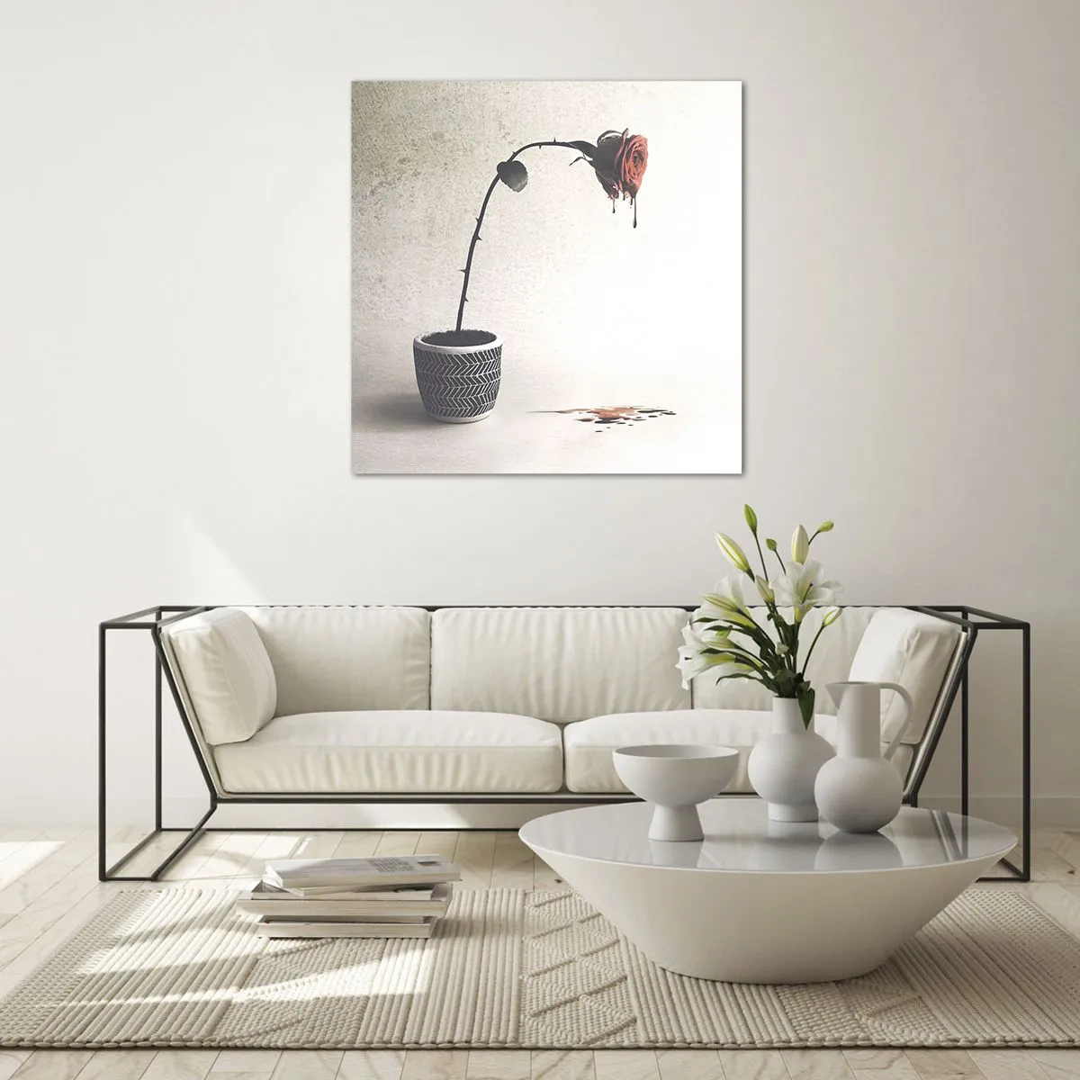 Üveg kép - Rosa dolorosa - 60x60 cm