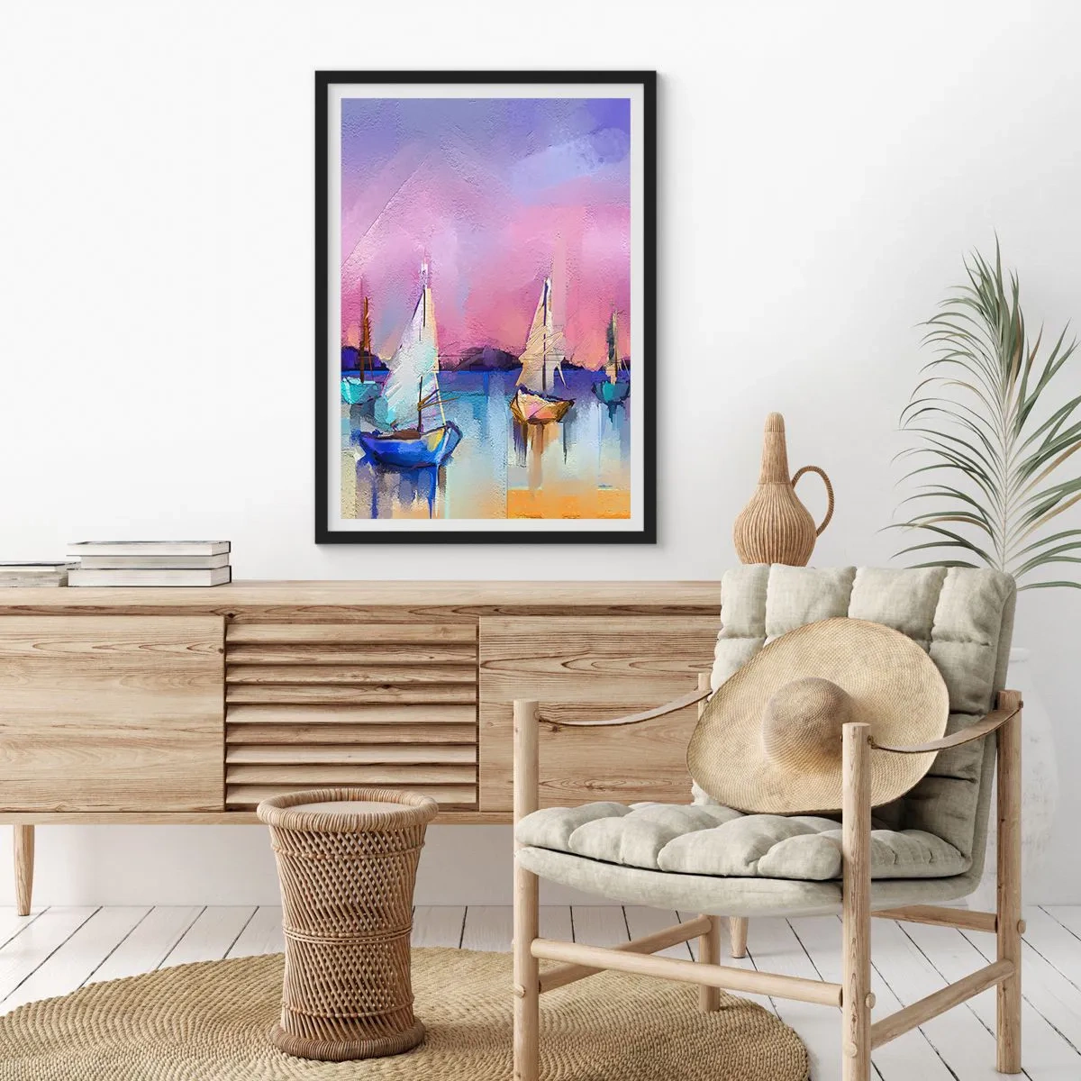 Poszter fehér keretben - Irány: széles vizek - 61x91 cm