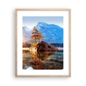 Poszter világos tölgy keretben - A természet új fényben - 40x50 cm