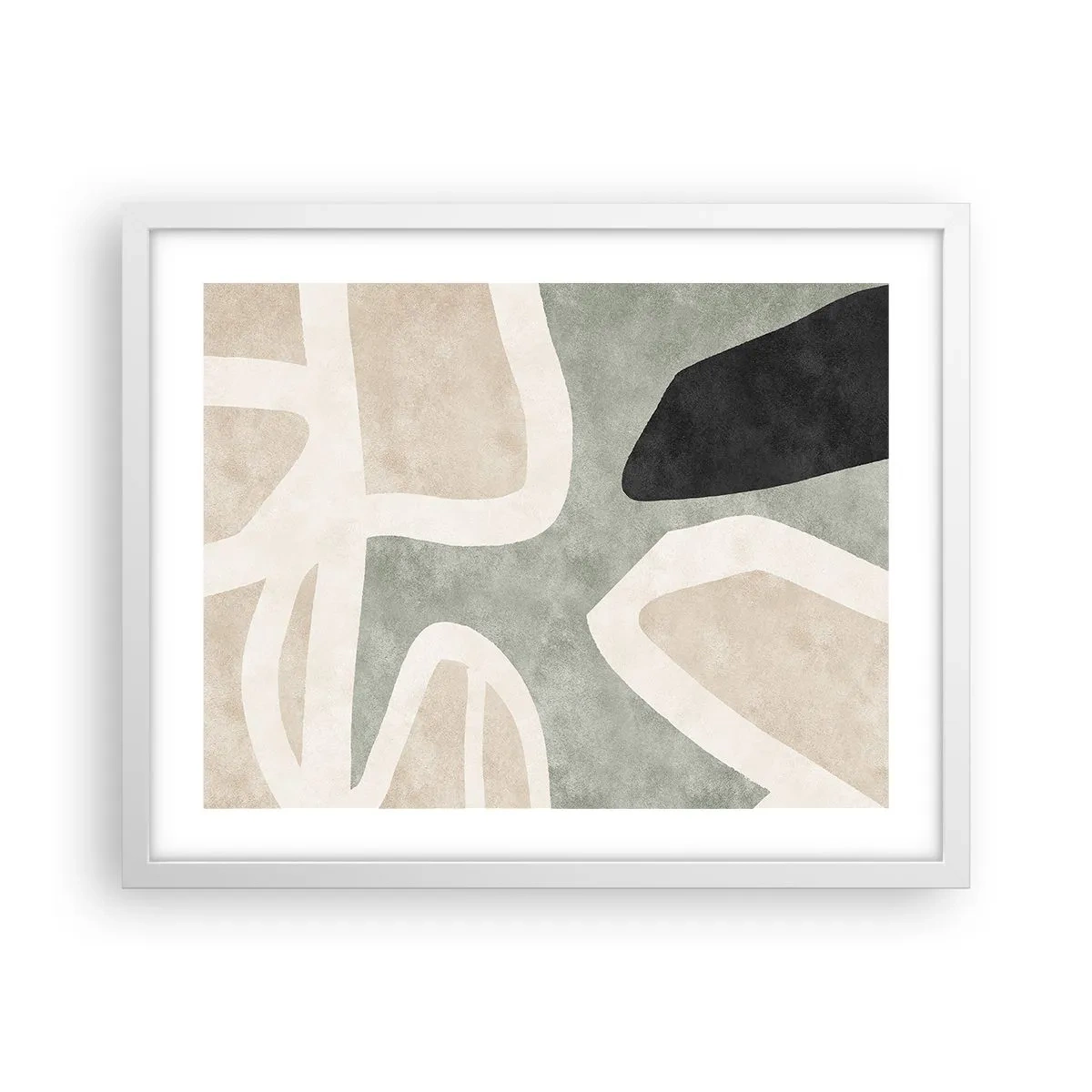 Poszter fekete keretben - Kompozíció fekete témával - 50x40 cm