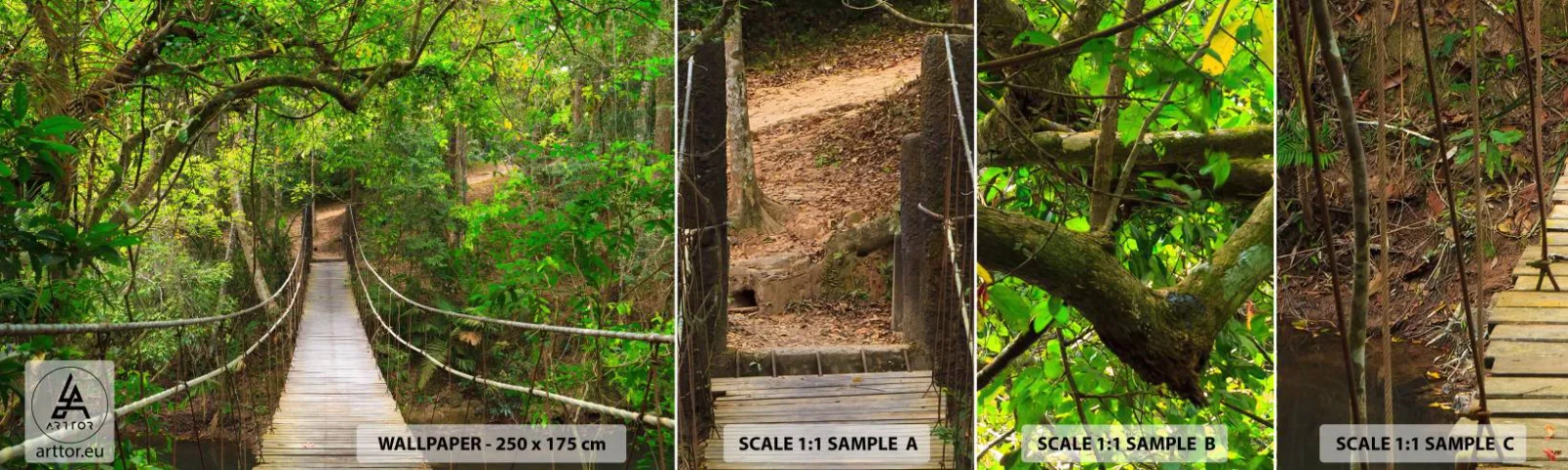 Fotótapéta Minta Öntapadós Deluxe Sticker - Mert van egy kúszónövény a kertben - Tájkép, Erdő, Természet - 100x30 cm