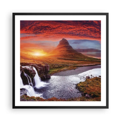 Poszter fehér keretben - Középfölde kilátása - 60x60 cm