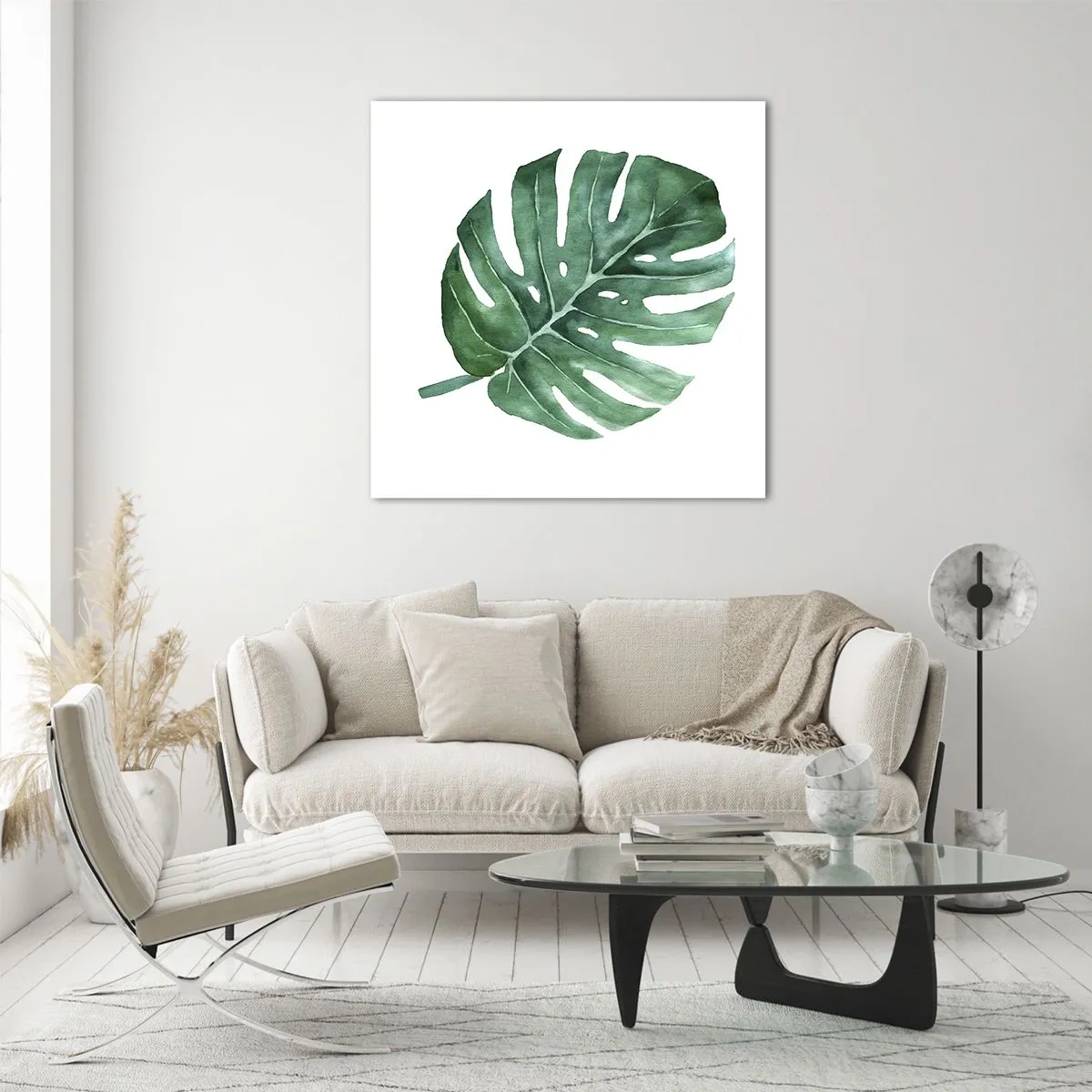 Üveg kép - Zöld koncepció - 70x70 cm