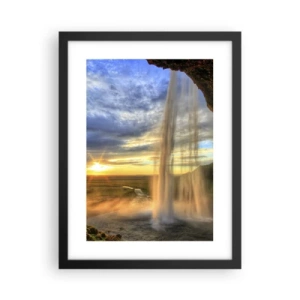 Poszter fehér keretben - Cseppfátyol mögötti világ - 30x40 cm