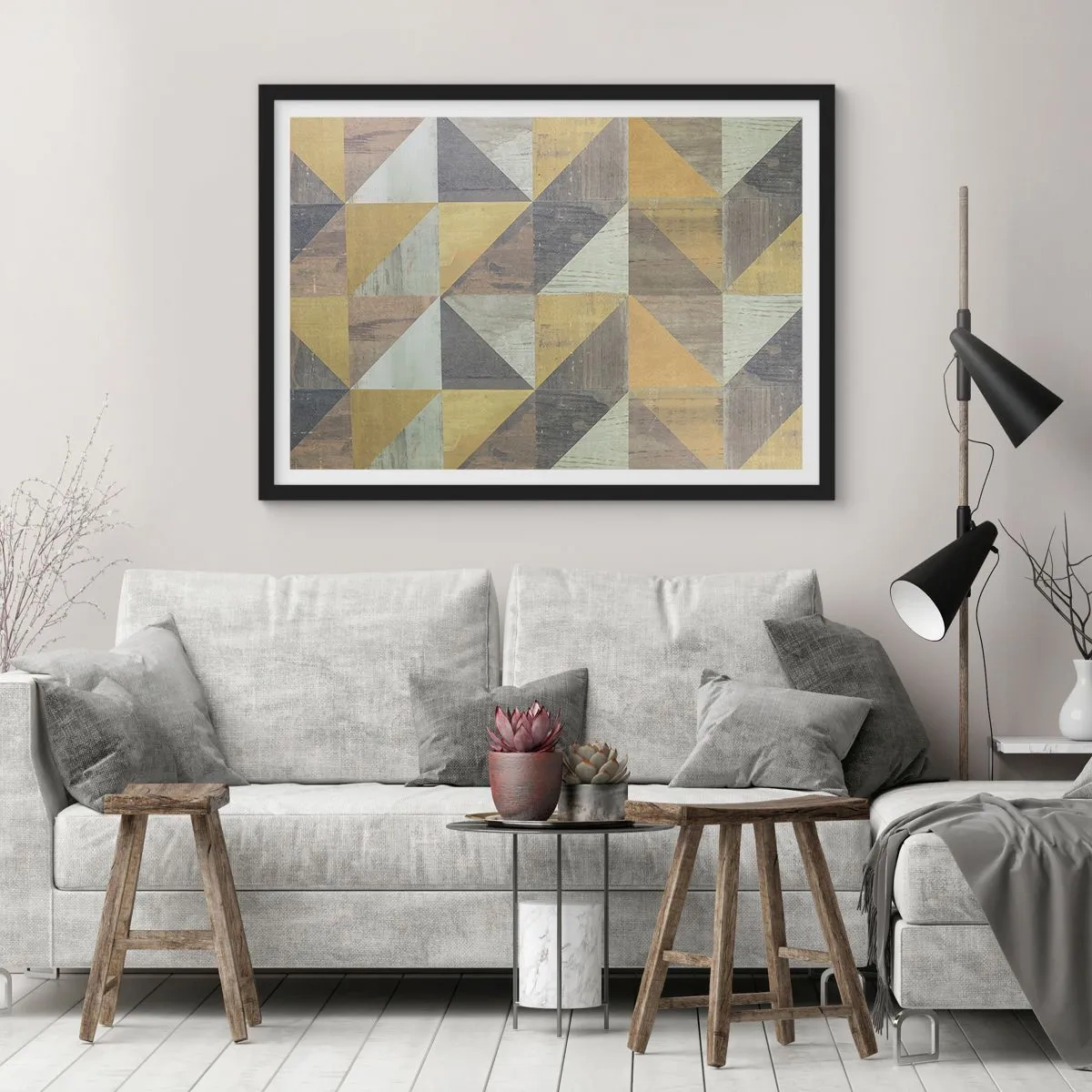 Poszter fehér keretben - A háromszög szögében - 70x50 cm
