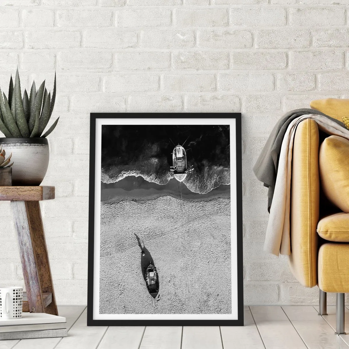 Poszter fehér keretben - Még mindig a parton... - 50x70 cm