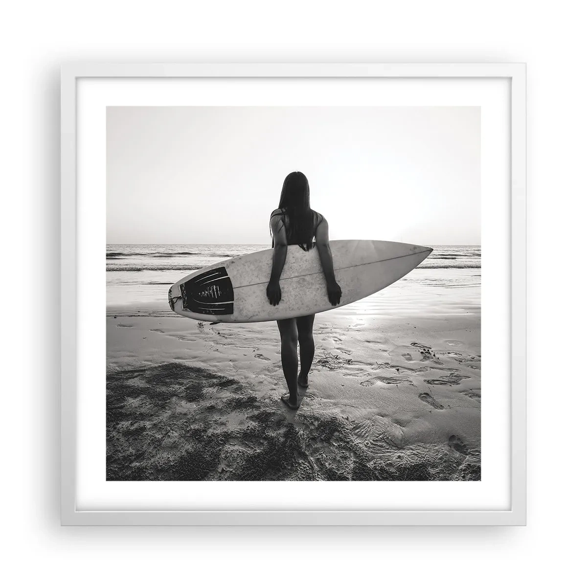 Poszter fekete keretben - Tengeri hullámok lánya - 50x50 cm