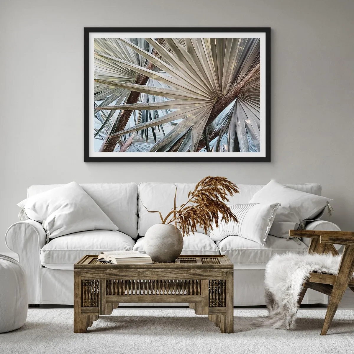 Poszter fehér keretben - Legyező a trópusokon - 40x30 cm