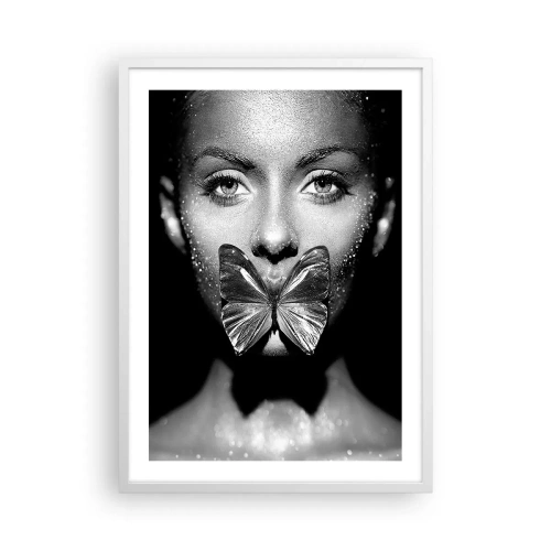 Poszter fekete keretben - Pillangó csókja - 50x70 cm