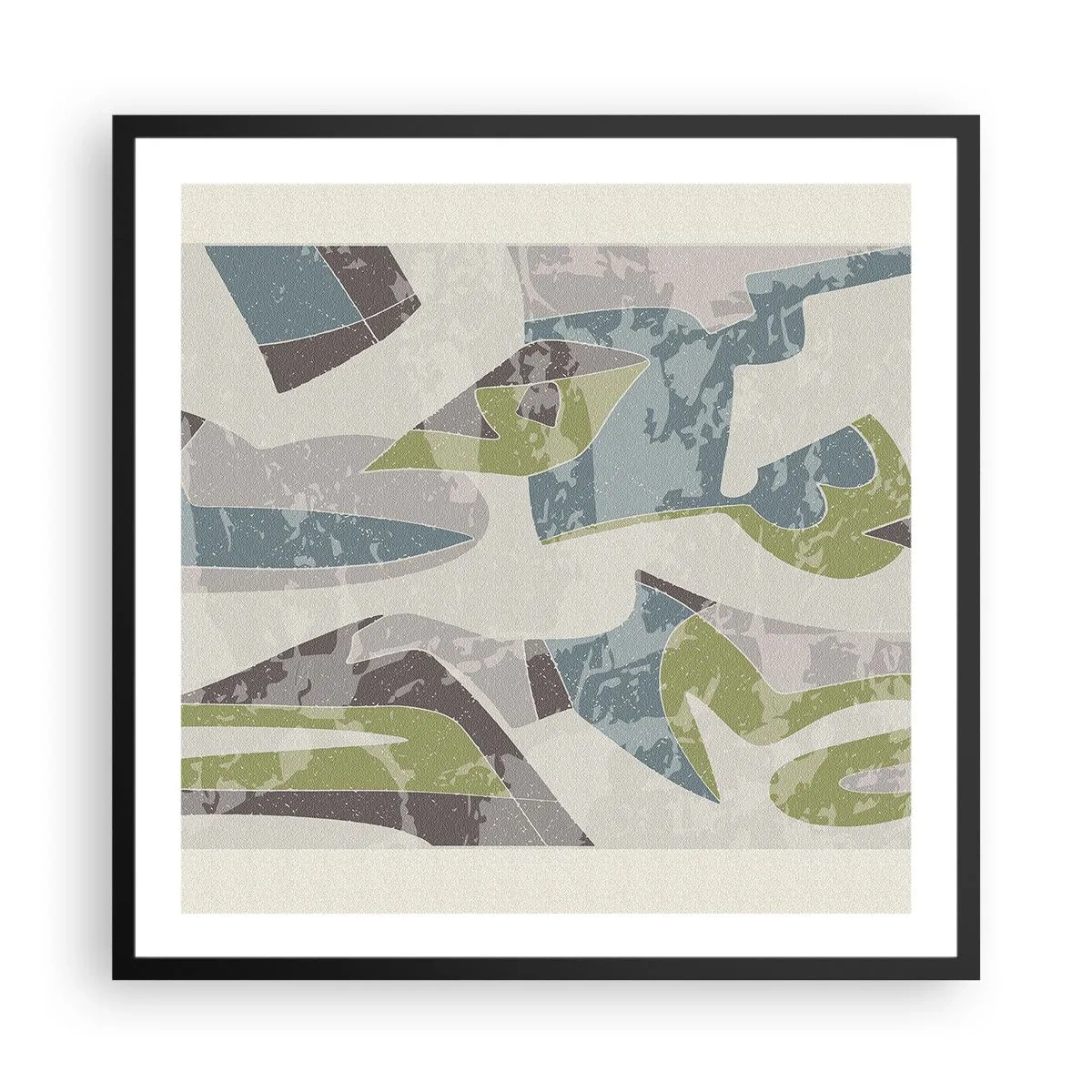 Poszter fehér keretben - Kompozíció üveg mögött - 60x60 cm