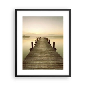 Poszter fehér keretben - Hajnal előtt, hajnal, fény - 40x50 cm