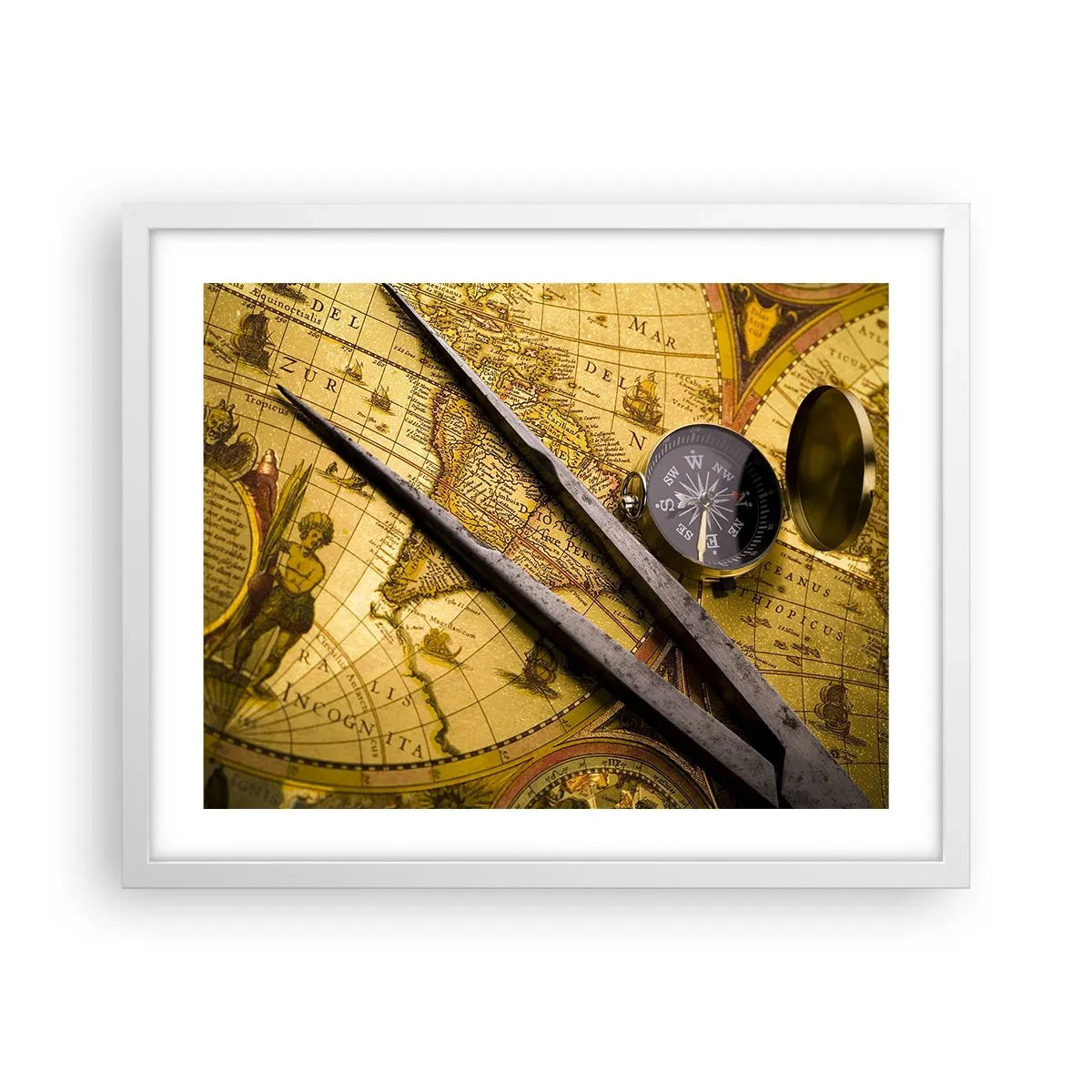 Poszter fekete keretben - Hol vannak ezek a kincsek? - 50x40 cm