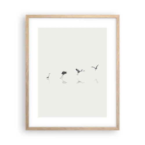 Poszter világos tölgy keretben - Négy egyszerű lépés - 40x50 cm