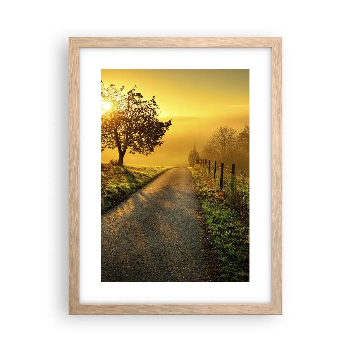 Poszter világos tölgy keretben - Mézes délután - 30x40 cm