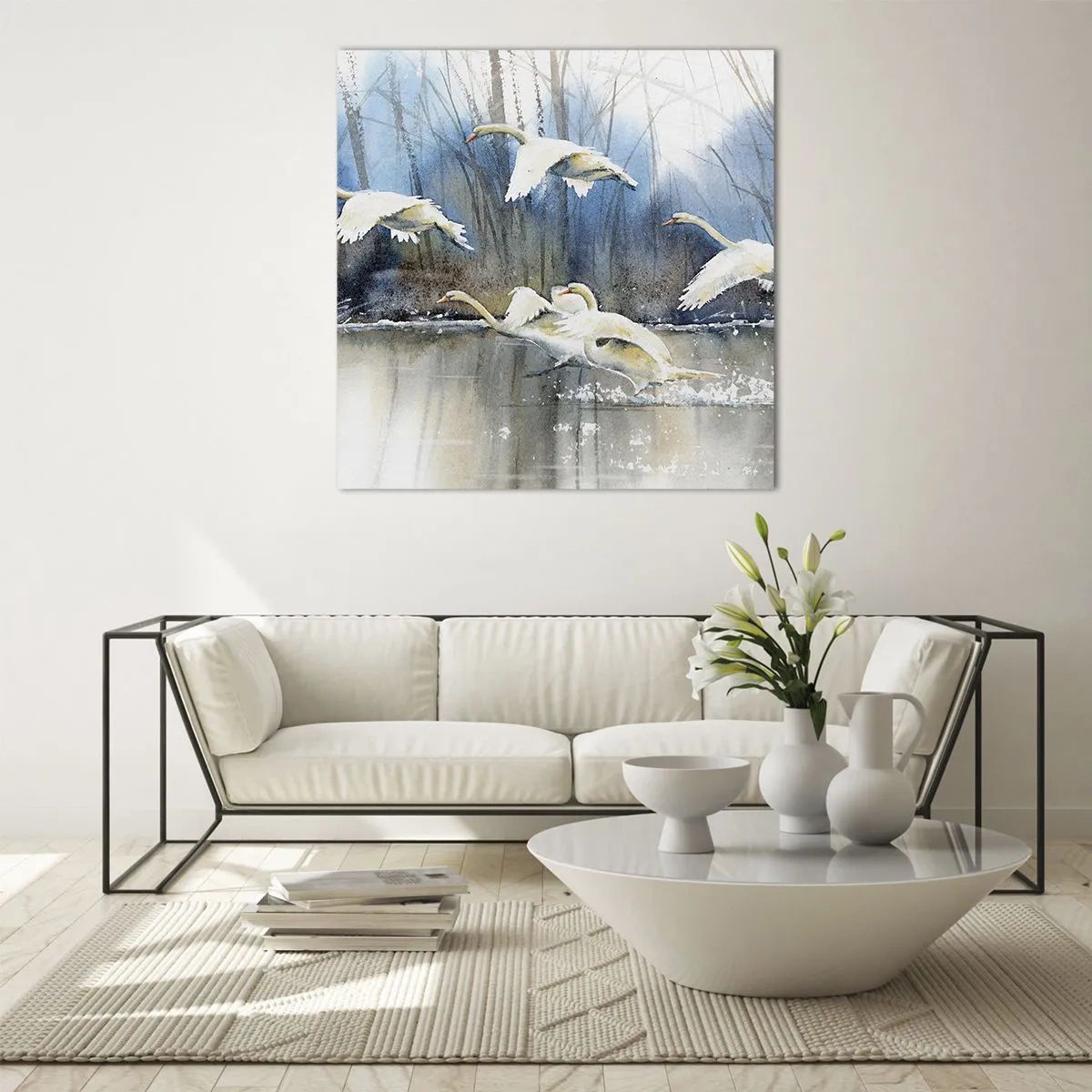 Üveg kép - Mint a vadhattyúkról szóló mesében - 30x30 cm