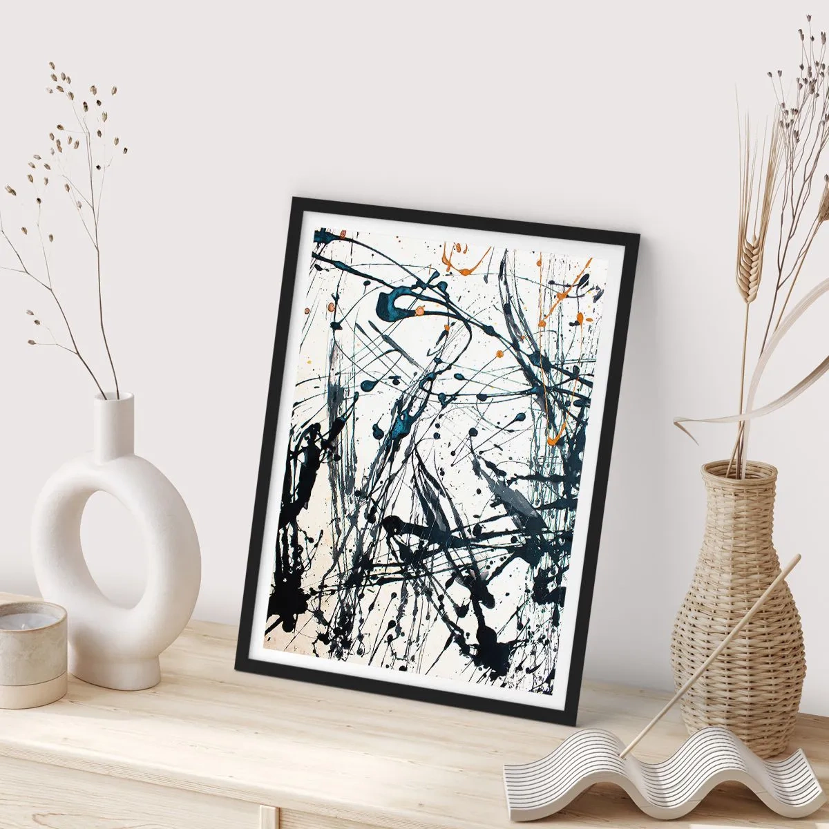 Poszter fehér keretben - Expresszionista absztrakció - 30x40 cm
