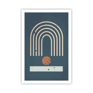 Poszter - Geometria sötétkék háttéren - 61x91 cm