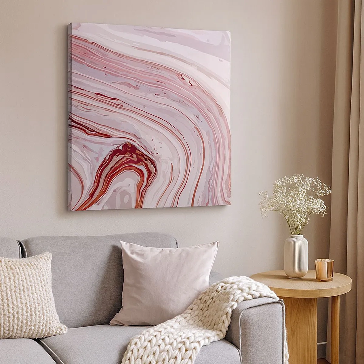 Vászonkép - Egyenesen, majd jobbra lefelé - 30x30 cm