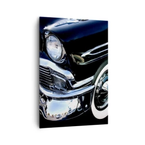 Vászonkép - Klasszika ezüst, fekete és fehér színben - 70x100 cm