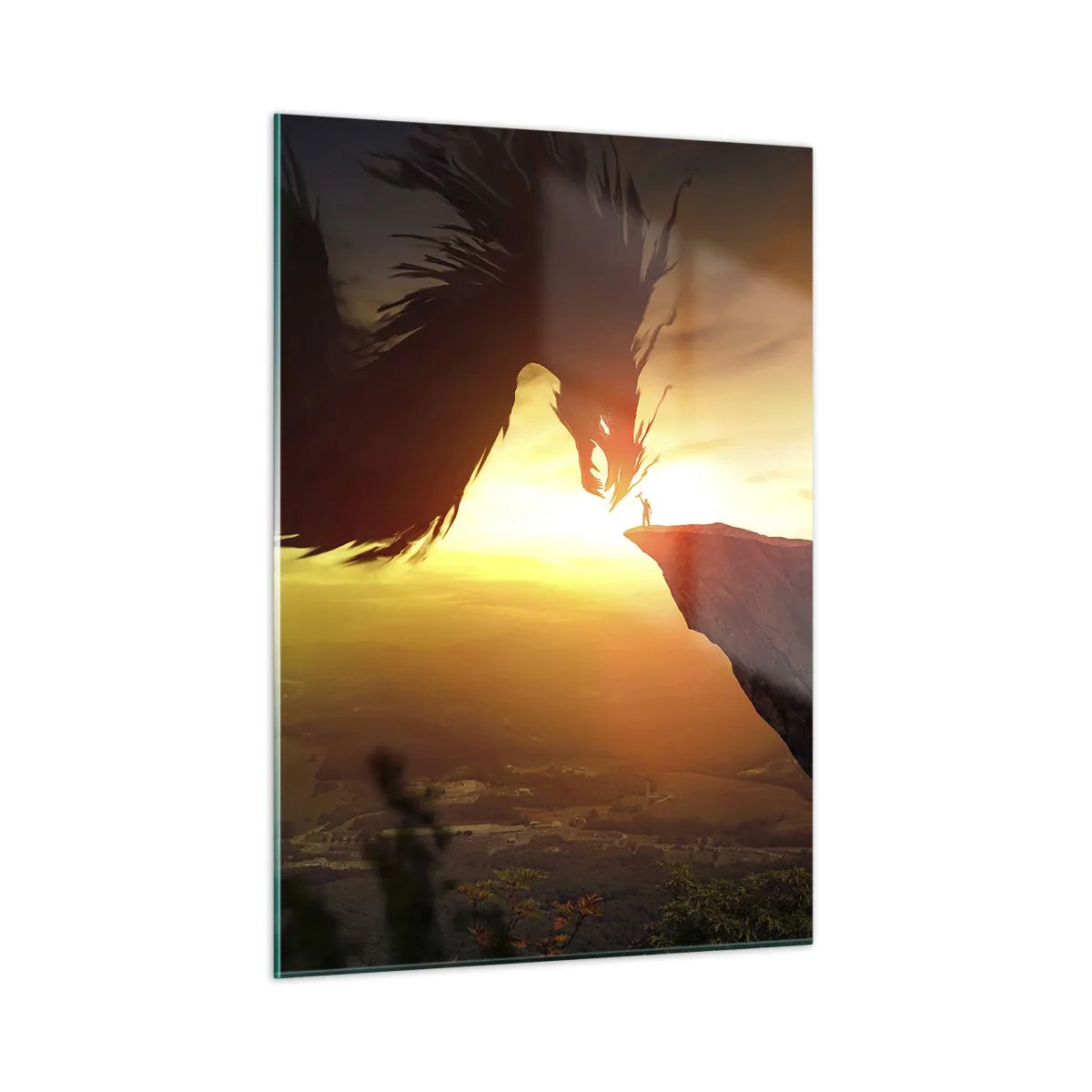 Üveg kép - Sárkányölő - 50x70 cm