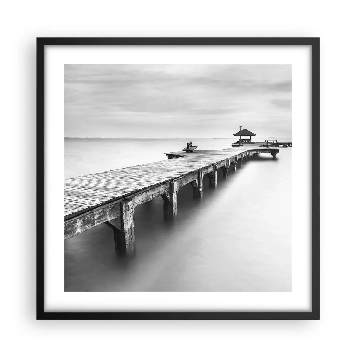 Poszter fehér keretben - A távolba - 50x50 cm