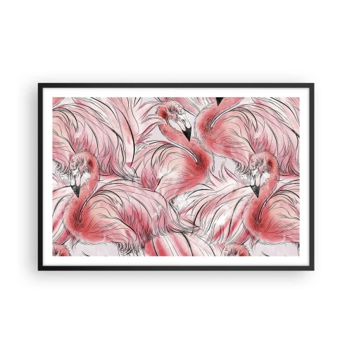 Poszter fehér keretben - Madári corps de ballet - 91x61 cm