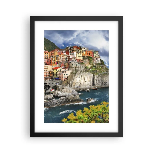 Poszter fehér keretben - Egy csoport a sziklákra simulva - 30x40 cm