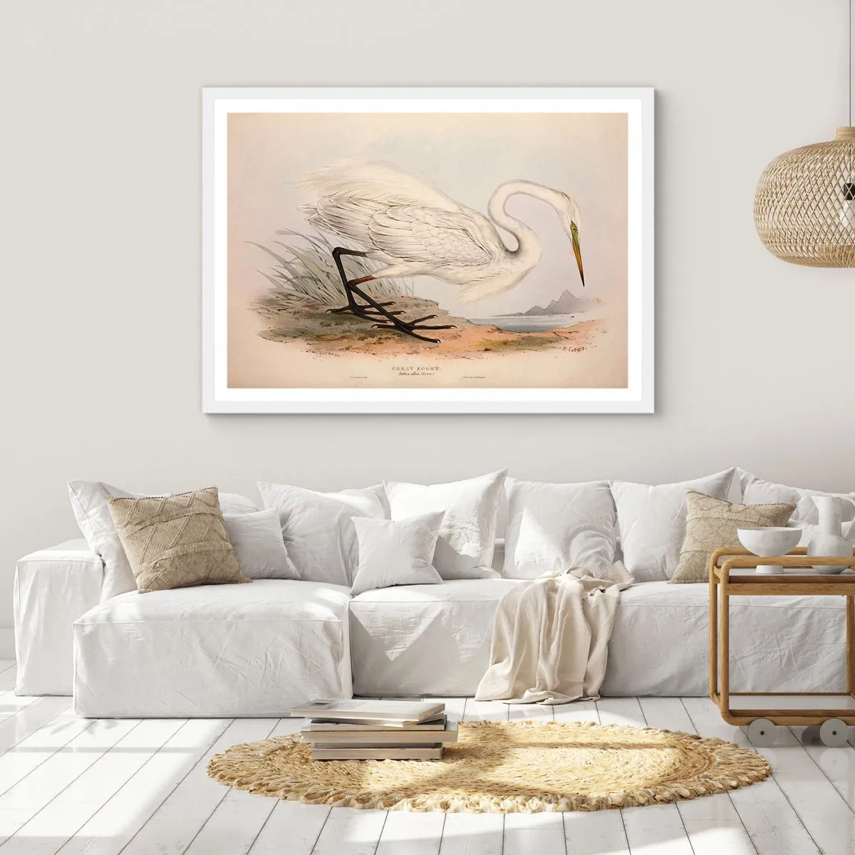 Poszter fekete keretben - Hölgy a nádasban - 91x61 cm