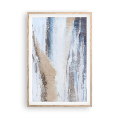 Poszter világos tölgy keretben - Téli kompozíció - 61x91 cm