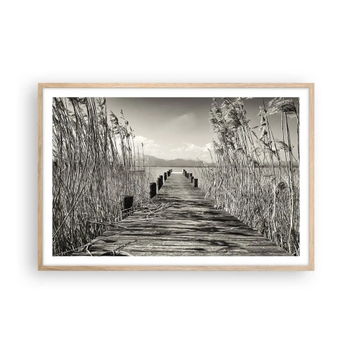 Poszter világos tölgy keretben - A fű csendjében - 91x61 cm