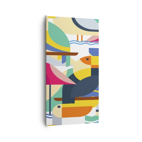 Vászonkép - Madárparti - 65x120 cm