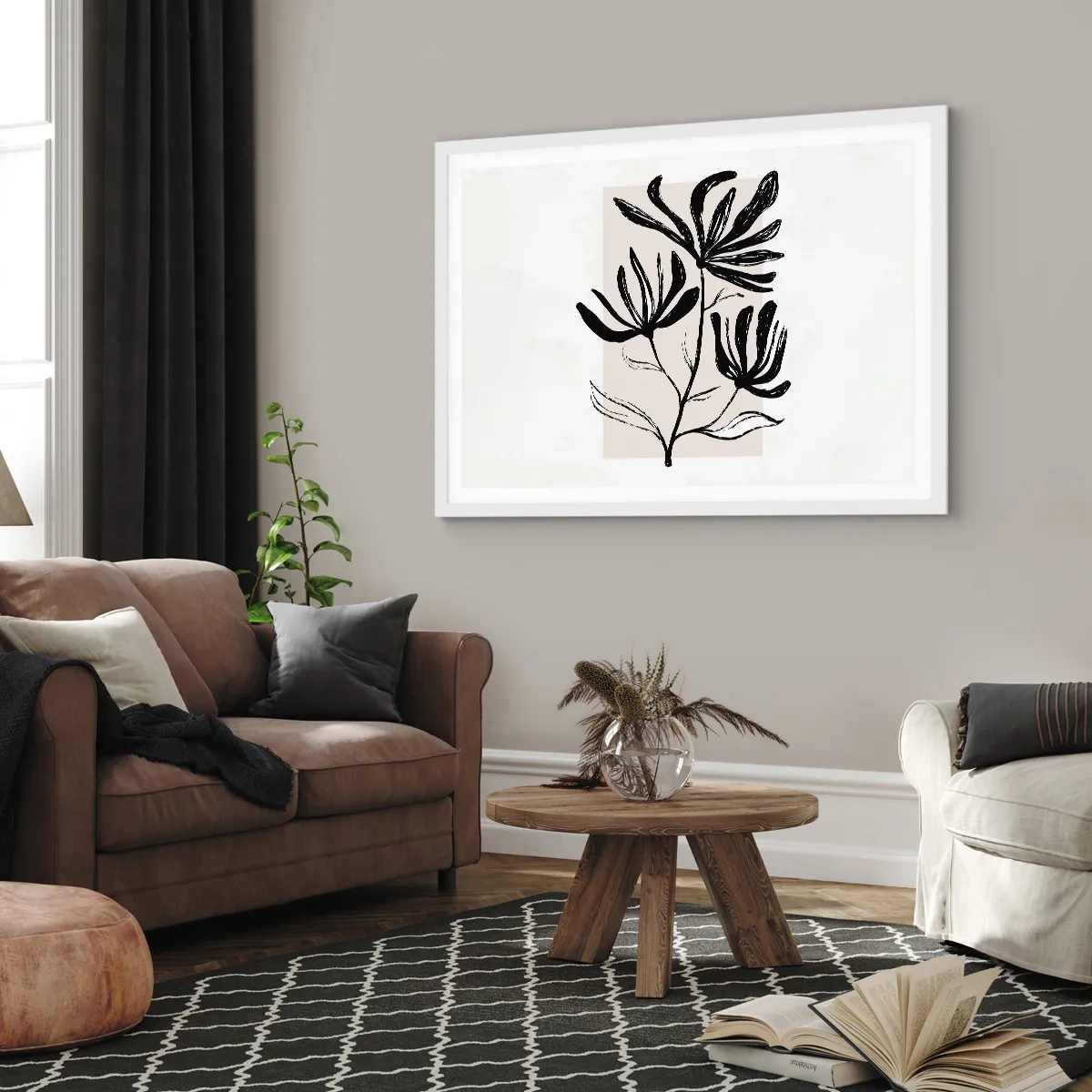 Poszter fekete keretben - Vázlat egy herbáriumhoz - 70x50 cm